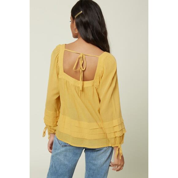 O'Neill Women's Maris Cotton Blouse Small Lightweight Boho Loose Flowy - Picture 5 of 9